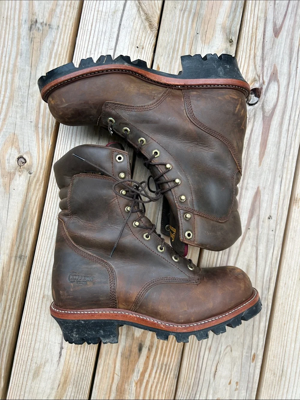 Chippewa 25407 Men’s USA Made Waterproof Steel Toe Logger Boots   size 11 EEE